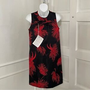 N 21 Gilmar Floral Red Black Midi‎ Dress NEW